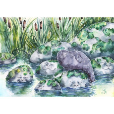 Print - Happy Seal with Friends